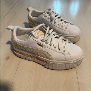 PUMA White Platform Sneakers